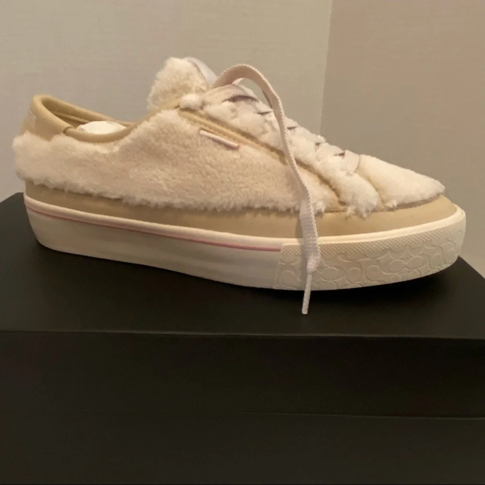 COACH Citysole Platform Sherpa Fleece Sneaker, 8.5